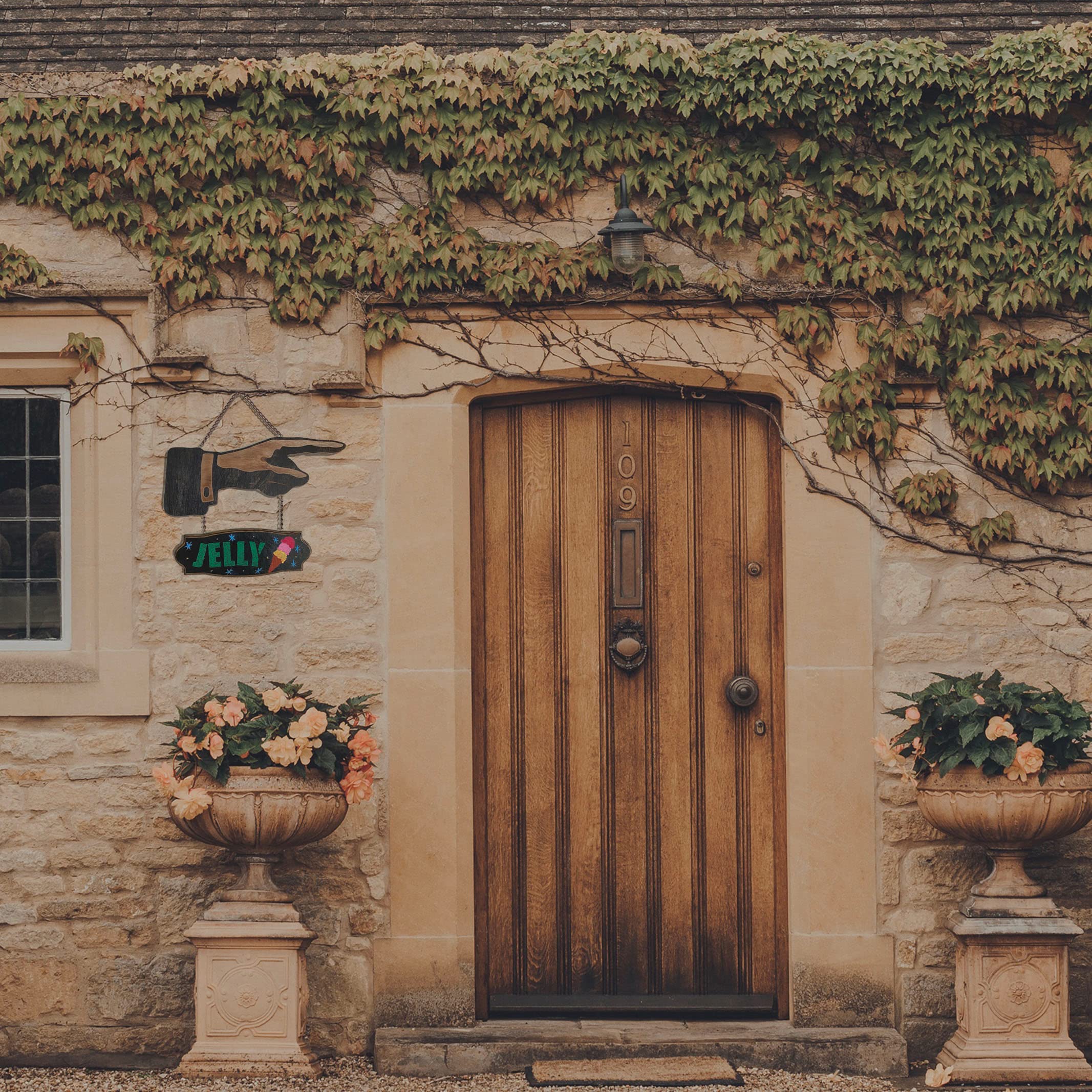 Amazon | ビンテージ木製看板 ハンドサイン＆ブラックボード (40cm